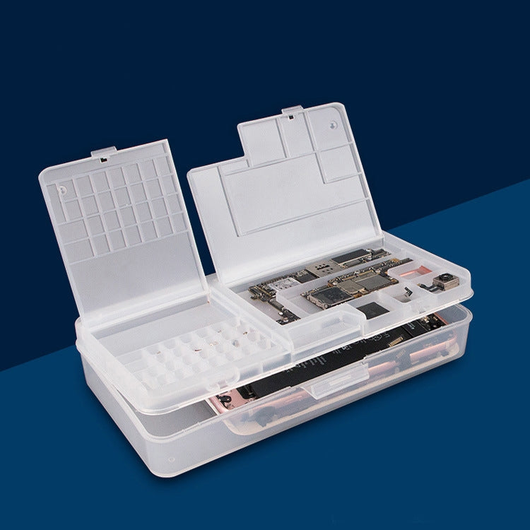 2 PCS Double-Layer Clamshell Mobile Phone Repair Parts Turnover Box Mobile Phone Disassembly  Screw Component Storage Box - free shipping - PMC TechLife - Order now!
