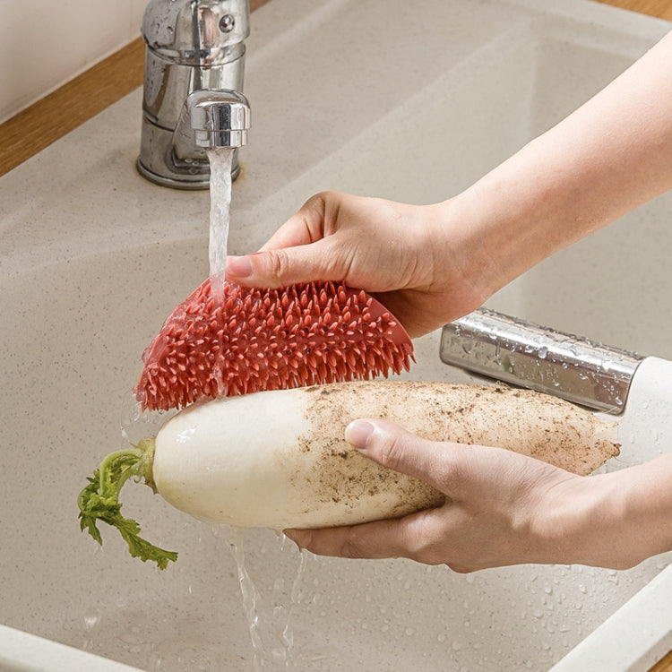 2 PCS Multifunctional Silicone Cleaning Brush Non-Oily Kitchen Cleaning Scouring Pad(Honey Bud Red) - Cleaning Tools by PMC TechLife | Online Shopping South Africa | PMC TechLife