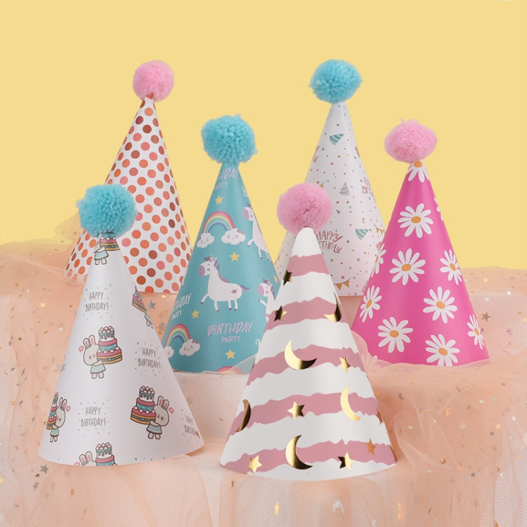 20 PCS Cute Children Bronzing Birthday Hats Cake Baking Decoration Party Hats Daisy - free shipping - PMC TechLife - Order now!