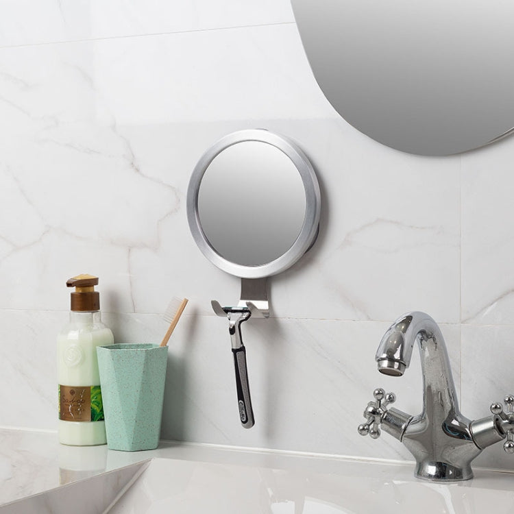 Bathroom Suction Cup Anti-Fog Mirror Aluminum Alloy With Hook Round Mirror - Mirror by PMC Jewellery | Online Shopping South Africa | PMC Jewellery