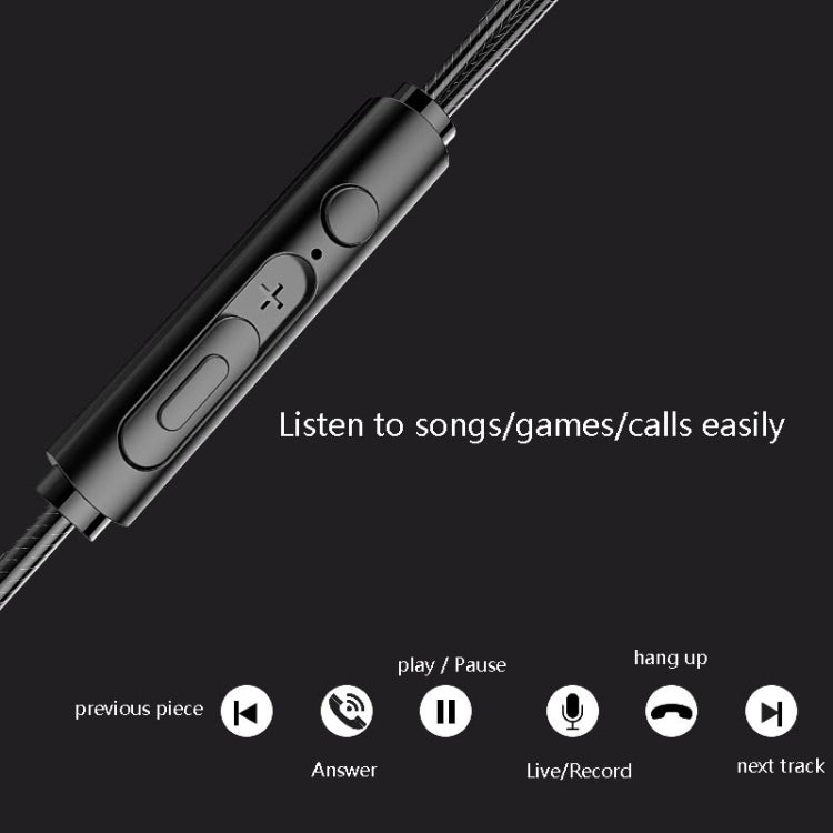In-Ear Earphone Bass Mobile Phone Game Sports Wired Headset(Black) - In Ear Wired Earphone by PMC TechLife | Online Shopping South Africa | PMC TechLife