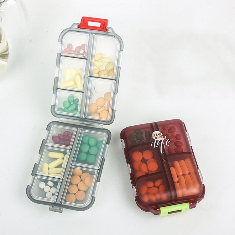 Mizi Small Pill Box Portable Dispensing Medicines Boxes, Colour: 10 Grid (Gray) - free shipping - PMC TechLife - Order now!