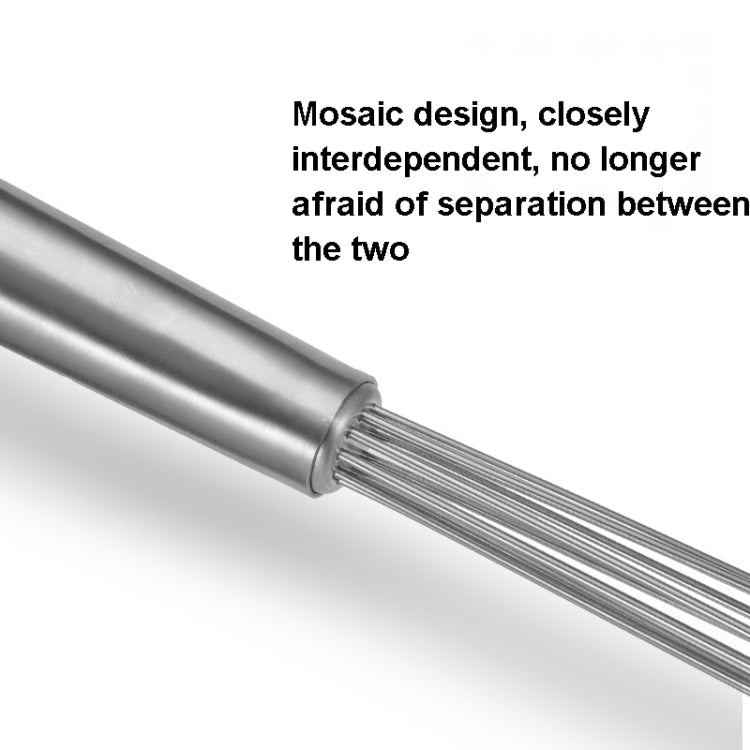 2 PCS Manual Whisk Stainless Steel Glass Bead Egg Whisk Kitchen Household Hand-Held Baking Tools Type C  10 Inch - Stirrer & Squeezer by PMC TechLife | Online Shopping South Africa | PMC TechLife