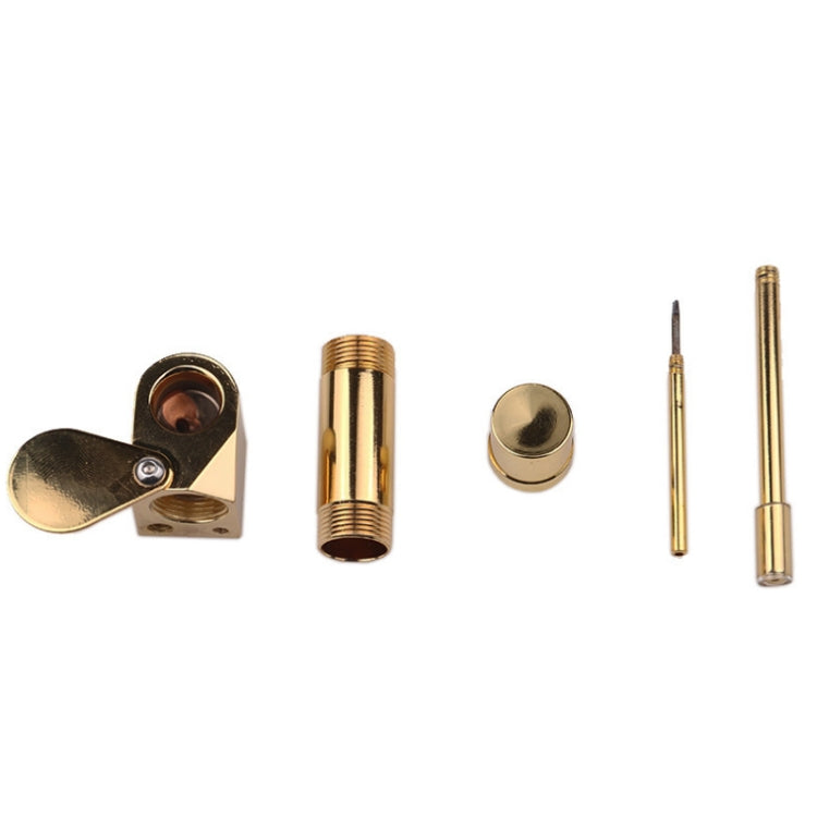Metal Brass Pipe Golden Removable Small Pipe - Cigarette Box & Ashtrays by PMC Jewellery | Online Shopping South Africa | PMC Jewellery