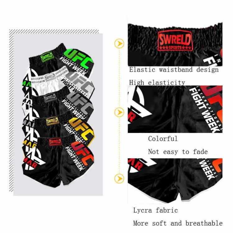 SWERLD Boxing/MMA/UFC Sports Training Fitness Shorts, Size: XXXL(6) - Sports Shorts by SWERLD | Online Shopping South Africa | PMC Jewellery