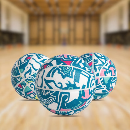 MILACHIC Number 7 Standard Ball Printed Non-Slip Wear-Resistant Outdoor Basketball(Blue) - Balls by MILACHIC | Online Shopping South Africa | PMC Jewellery