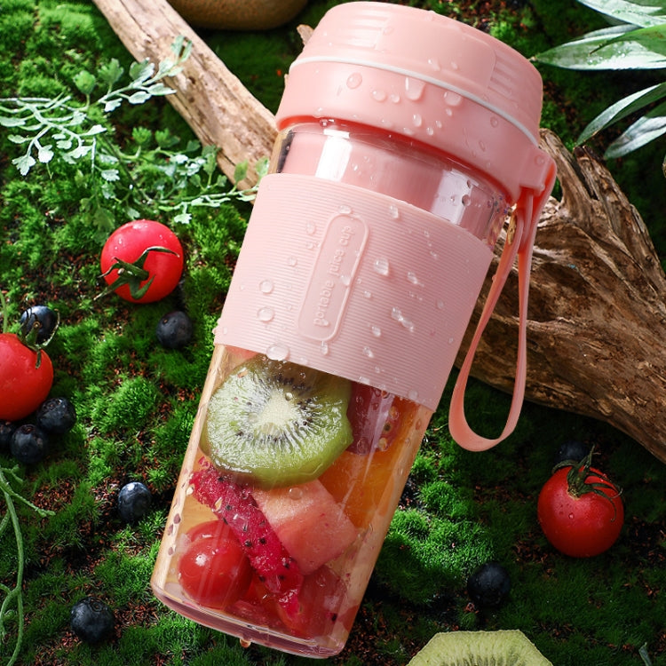 FS1300 Mini Juicer Home Portable Cooking Machine Student Juice Cup Juicer, Colour: Cherry Blossom Double Blade - free shipping - PMC TechLife - Order now!