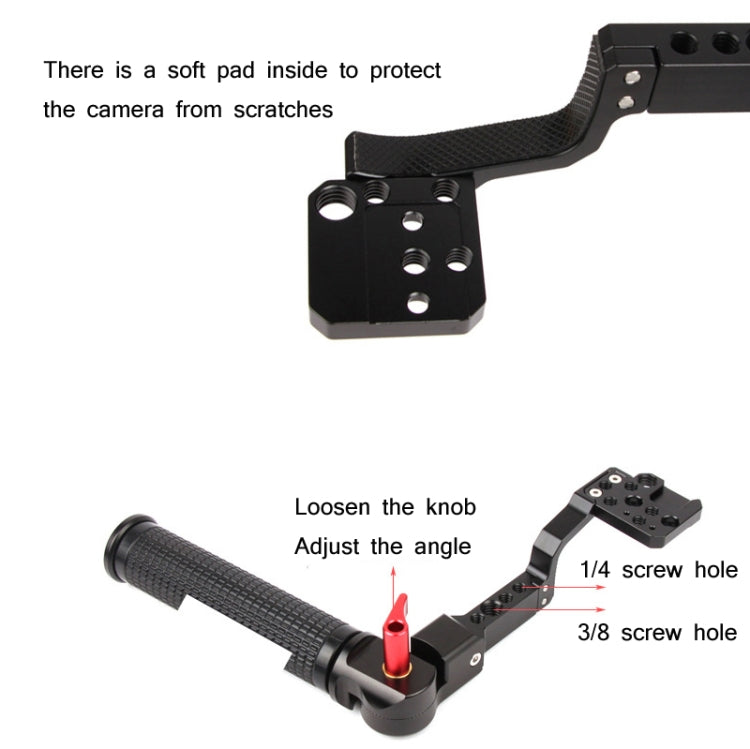 Sunnylife RO-Q9233 Carry Type Adjustable Angle SLR Stabilizer Handle For DJI RONIN RS-C2 / RONIN S / SC(Black) -  by Sunnylife | Online Shopping South Africa | PMC Jewellery | Buy Now Pay Later Mobicred