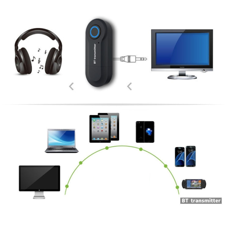 GT09S USB Bluetooth Transmitter 3.5mm Audio Adapter TV Computer Bluetooth Audio Transmitter - Audio Receiver Transmitter by PMC TechLife | Online Shopping South Africa | PMC TechLife