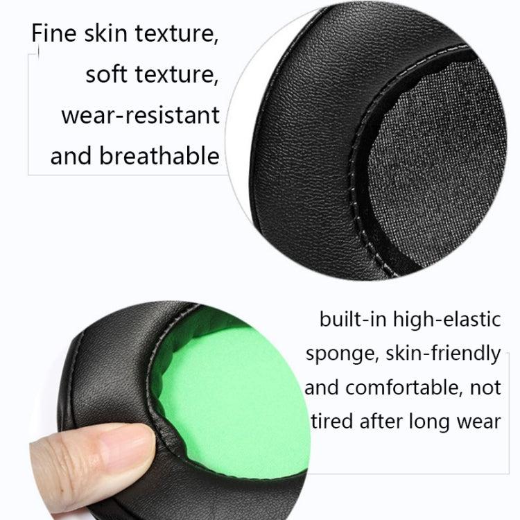 2 PCS Headset Sponge Case For Razer BlackShark V2/V2X/V2SE, Colour: Round(Black) - Earmuff & Pad by PMC TechLife | Online Shopping South Africa | PMC TechLife