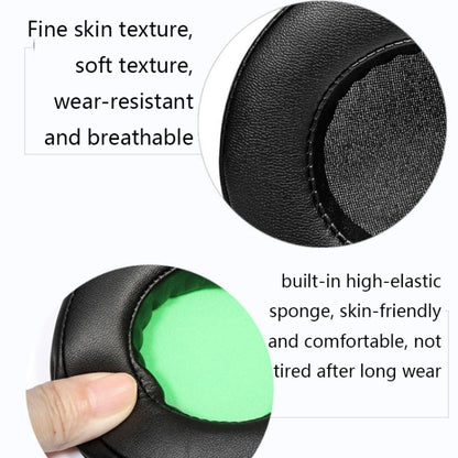 2 PCS Headset Sponge Case For Razer BlackShark V2/V2X/V2SE, Colour: Ellipse Lambskin(Black Paper Green Net) - Earmuff & Pad by PMC Jewellery | Online Shopping South Africa | PMC Jewellery