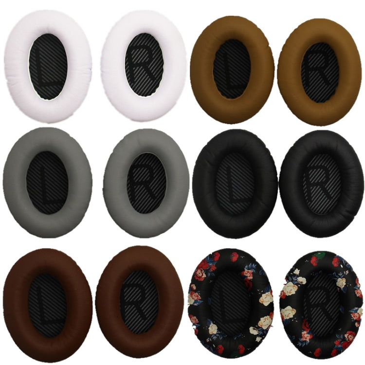 2 PCS Headset Sponge Cover For BOSE QC15 / QC3 / QC2 / QC25 / AE2 / AE2i(White  + Black LR) - Earmuff & Pad by PMC TechLife | Online Shopping South Africa | PMC TechLife