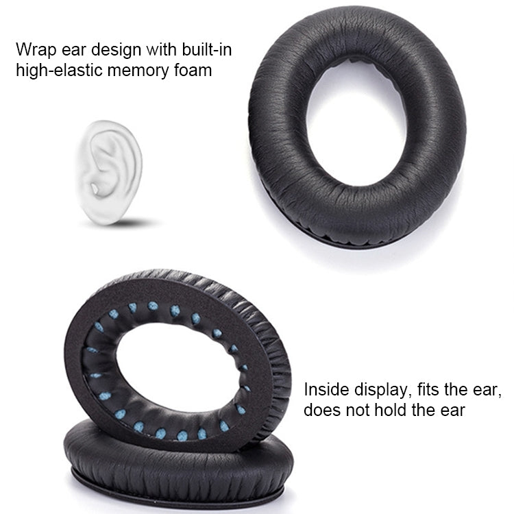 2 PCS Headset Sponge Cover For BOSE QC15 / QC3 / QC2 / QC25 / AE2 / AE2i(White + Black) - Earmuff & Pad by PMC TechLife | Online Shopping South Africa | PMC TechLife