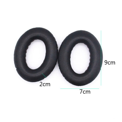 2 PCS Headset Lambskin Sponge Cover Earmuffs For Bose QC25 / QC15 / QC2 / QC35 / AE2i(Black+Black) - Earmuff & Pad by PMC Jewellery | Online Shopping South Africa | PMC Jewellery