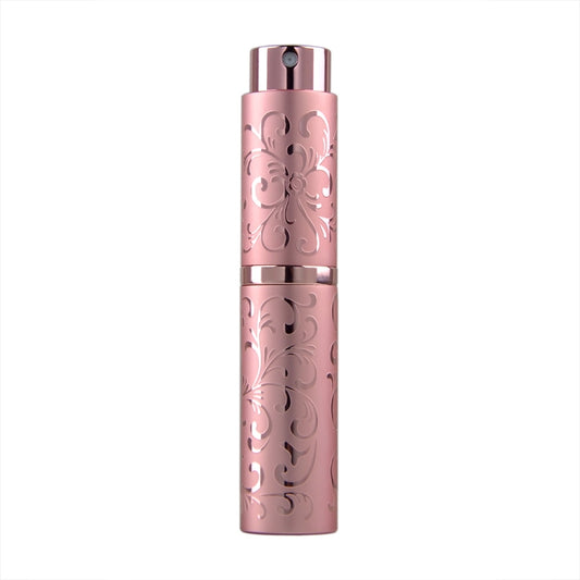 2 PCS Embossed Rotating Perfume Bottle Metal Discharge Bottle Sterilizing Alcohol Spray Bottle, Specification: 10ml(Pink) - Cosmetics bottle by PMC Jewellery | Online Shopping South Africa | PMC Jewellery