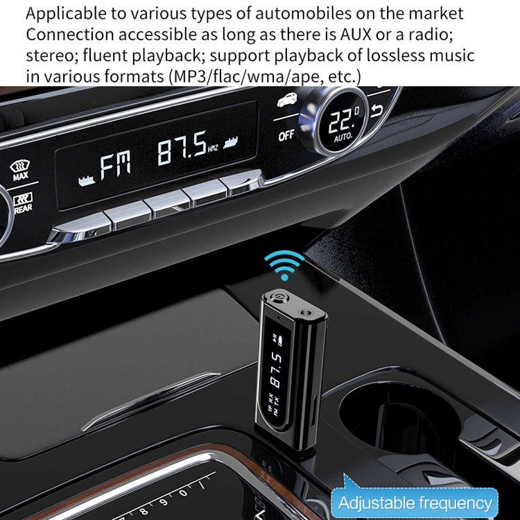 K9 USB Car Bluetooth 5.0 Adapter Receiver FM + AUX Audio Dual Output Stereo Transmitter (Black) - free shipping - PMC TechLife - Order now!