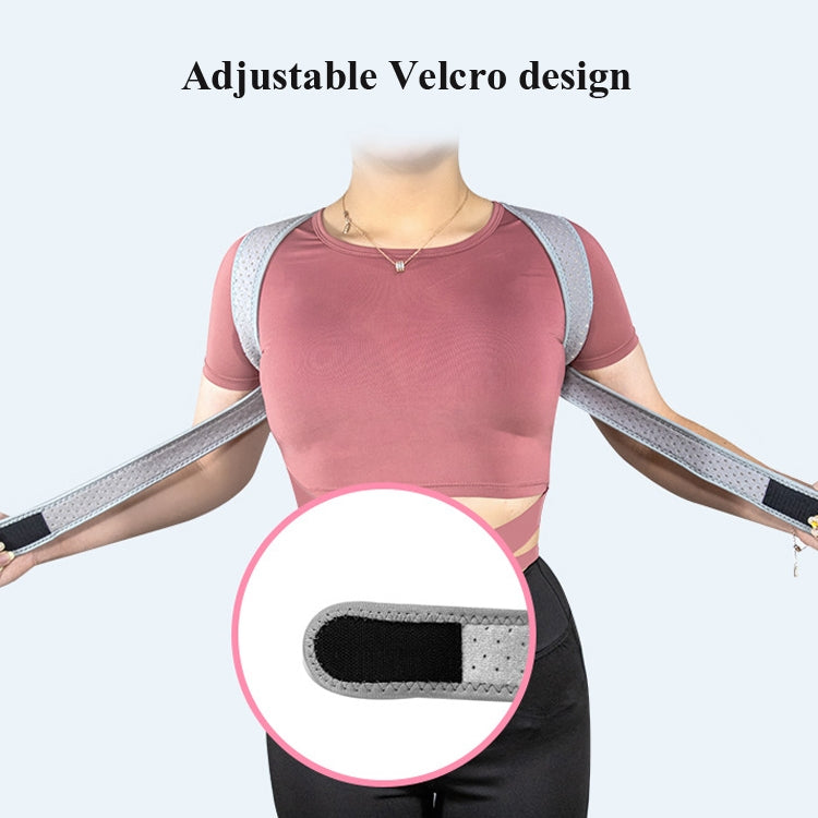 Adjustable Men And Women Invisible Back Correction Belt Adult And Child Hunchback Posture Correction Belt, Specification: Free Size(Pink) - Corrector by PMC Jewellery | Online Shopping South Africa | PMC Jewellery