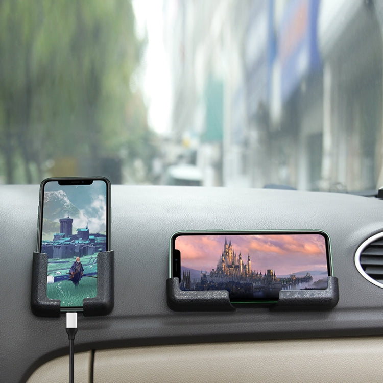 3 Pairs Car Driving Control Unit Paste Mobile Phone Holder Adjustable Width Vehicle Navigation Stand(Black) - Car Holders by PMC TechLife | Online Shopping South Africa | PMC TechLife