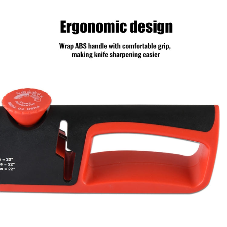 4- In-1 Adjustable Manual Knife Sharpener Multifunctional Knife Sharpener(Black Red) - Knife Sharpener by PMC Jewellery | Online Shopping South Africa | PMC Jewellery