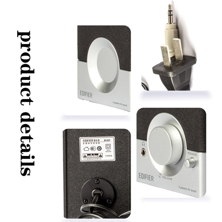 Edifier R18T Notebook Desktop Computer Mini Speaker Small Subwoofer, US Plug(Black) - free shipping - PMC TechLife - Order now!