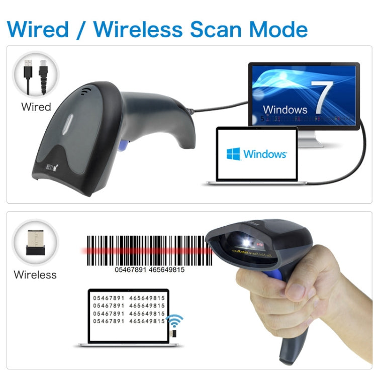 NETUM High-Precision Barcode QR Code Wireless Bluetooth Scanner, Model: Bluetooth + 2.4G + Wired - free shipping - PMC TechLife - Order now!