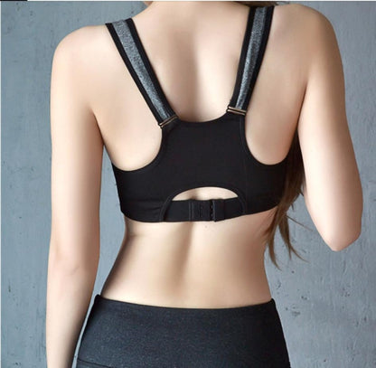 7 Color Fitness Yoga Push Up Sports Bra Women Gym Running Padded Tank Top Athletic Vest Underwear Shockproof Zipper Sports Bra, Size:L (Black) - Ladies Underwear by PMC Jewellery | Online Shopping South Africa | PMC Jewellery