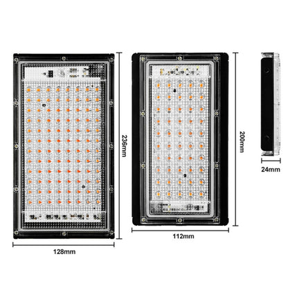 LED Plant Light Full Spectroscopy Waterproof Growth Lamp Seedlings Vegetable Filling Lamp, Power: UK Plug 96 Beads 100W(Pink Light) - LED Grow Lights by PMC Jewellery | Online Shopping South Africa | PMC Jewellery