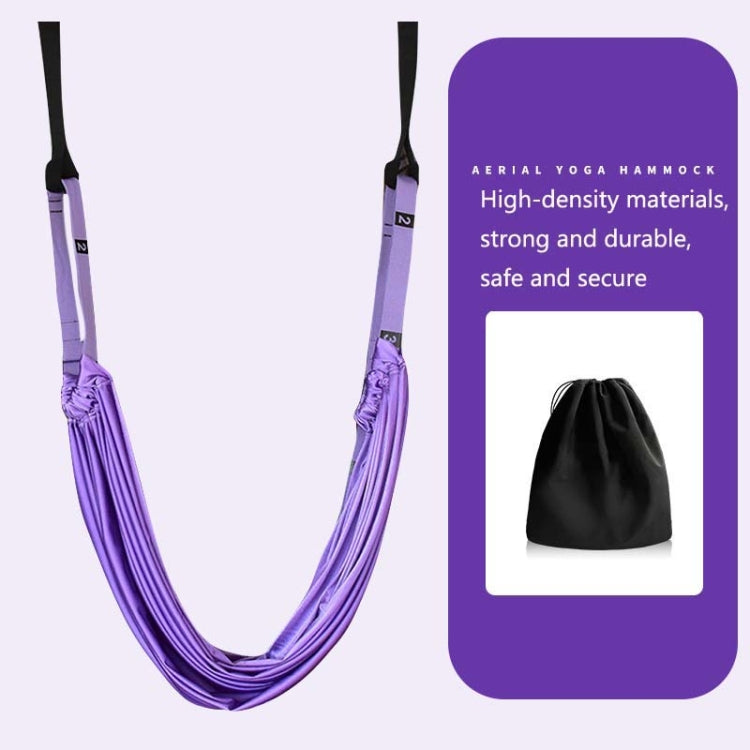 2 in 1 Home Yoga Hammock Indoor Stretching Sling Stretch Widening Yoga Strap + Door Buckle Storage Bag Set(Purple) - Yoga Belts by PMC Jewellery | Online Shopping South Africa | PMC Jewellery