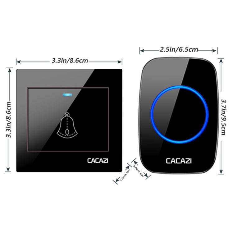 CACAZI H10 1 For 1 Wireless Smart Doorbell without Battery, Plug:US Plug(White) - free shipping - PMC TechLife - Order now!