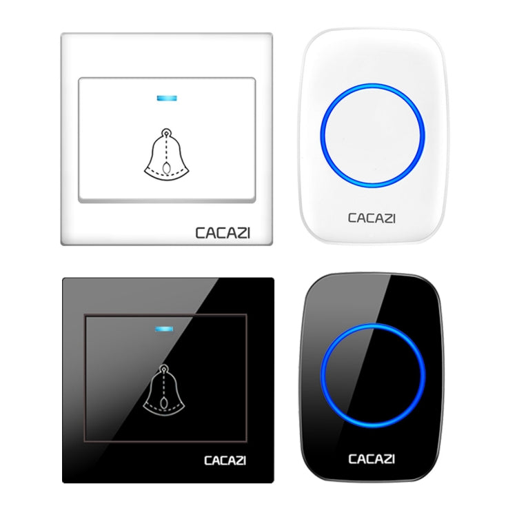 CACAZI H10 1 For 1 Wireless Smart Doorbell without Battery, Plug:UK Plug(White) - Wireless Doorbell by CACAZI | Online Shopping South Africa | PMC TechLife | Buy Now Pay Later Mobicred