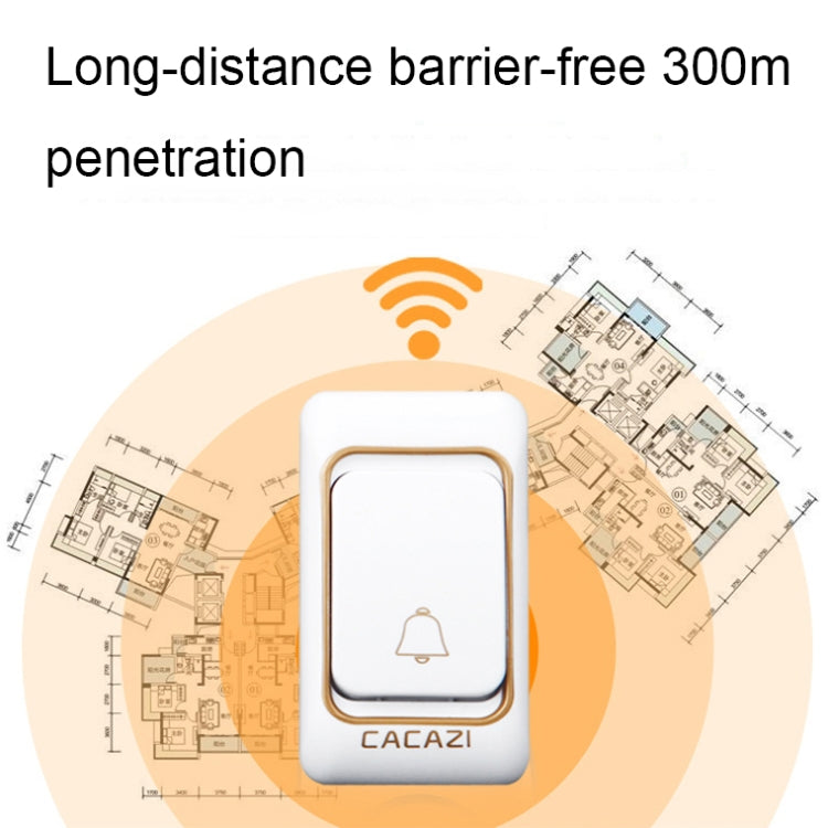 CACAZI Smart Waterproof Music Wireless Doorbell Multifunctional Pager, Style: US Plug(Black) - free shipping - PMC TechLife - Order now!