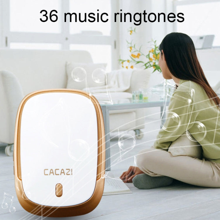 CACAZI Smart Waterproof Music Wireless Doorbell Multifunctional Pager, Style: US Plug(Black) - free shipping - PMC TechLife - Order now!