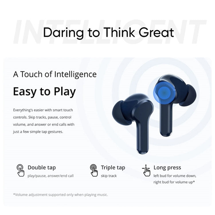 Realme Buds T100 AI ENC Smart Call Noise Reduction Wireless In-Ear Bluetooth Earphones(Blue) - Bluetooth Earphone by Realme | Online Shopping South Africa | PMC Jewellery