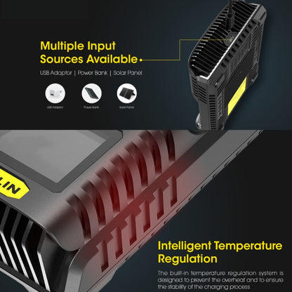 NITECORE Smart LCD Display Automatically Activates Repair USB 4-Slot Charger(UM4) - Charger & Converter by NITECORE | Online Shopping South Africa | PMC Jewellery