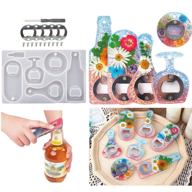 DIY Crystal Resin Drip Beer Wrench Mold Opener Silicone Mold, Specification: Set - Arts & Crafts by PMC TechLife | Online Shopping South Africa | PMC TechLife
