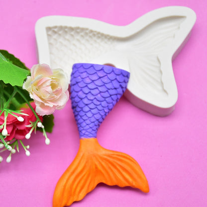 Mini Mermaid Tail Liquid Silicone Mold Fondant Baking Mold, Specification: Large (Gray) 15-94 - Food Molds by PMC Jewellery | Online Shopping South Africa | PMC Jewellery