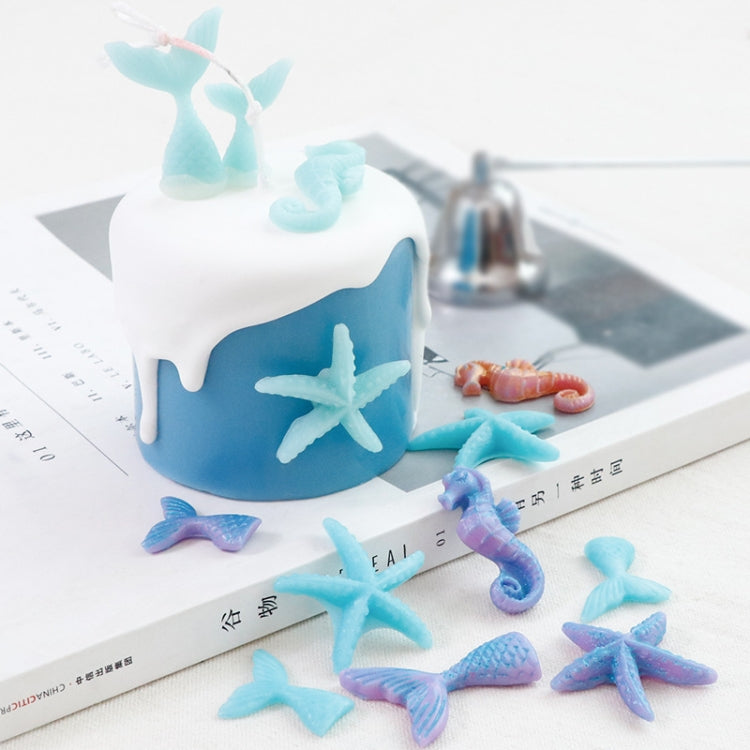 Ocean Series Big And Small Fishtail Starfish Seahorse DIY Baking Liquid Silicone Mold(Gray) - Food Molds by PMC TechLife | Online Shopping South Africa | PMC TechLife | Buy Now Pay Later Mobicred