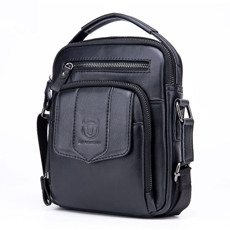 BULL CAPTAIN 777 Men Leather Shoulder Bag First-Layer Cowhide Retro Large Capacity Satchel(Black) - Single-shoulder Bags by BULL CAPTAIN | Online Shopping South Africa | PMC Jewellery | Buy Now Pay Later Mobicred