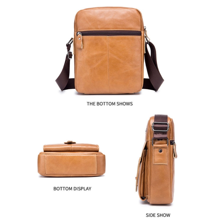 BULL CAPTAIN 053 Men Messenger Bag Cowhide Large Capacity Briefcase, Specification���Large (Dark Brown) - Single-shoulder Bags by BULL CAPTAIN | Online Shopping South Africa | PMC TechLife | Buy Now Pay Later Mobicred