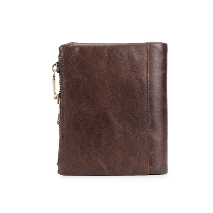 BULL CAPTAIN 021 Leather Men Vertical Wallet Short Multi-Function Wallet(Brown) - Wallets by BULL CAPTAIN | Online Shopping South Africa | PMC TechLife | Buy Now Pay Later Mobicred