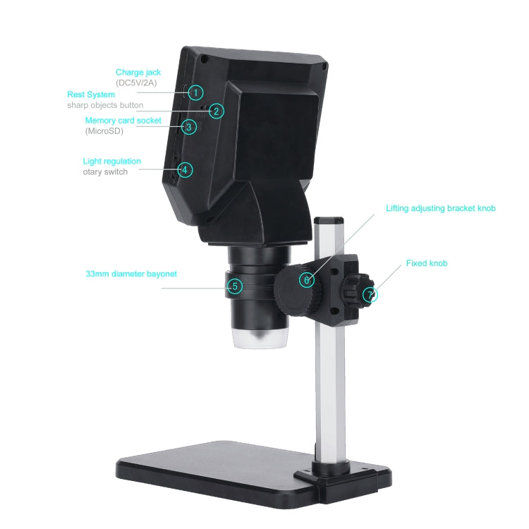 G1000 Digital Microscope HD Mobile Phone Repair Electron Microscope, Specification: Aluminum Alloy Bracket - Digital Microscope by PMC Jewellery | Online Shopping South Africa | PMC Jewellery | Buy Now Pay Later Mobicred