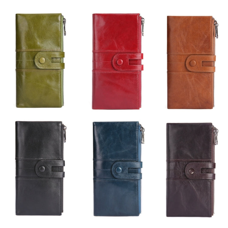 Retro Ladies RFID Wallet Leather Long Mobile Phone Bag(Blue) - free shipping - PMC TechLife - Order now!