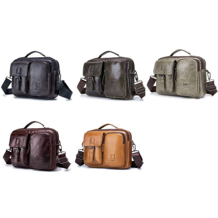 BULL CAPTAIN 036 Men Leather Shoulder Bag Retro First-Layer Cowhide Messenger Bag(Brown) - free shipping - PMC TechLife - Order now!