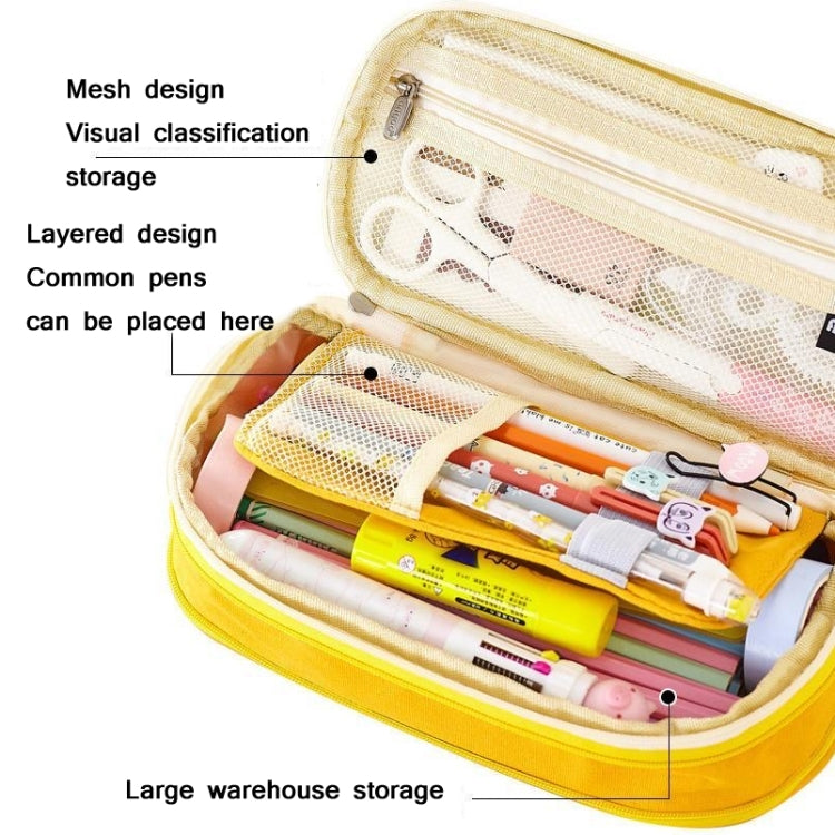 Angoo Cotton And Linen Large Capacity Pencil Stationery Bag(480 Ink Printing) - Pen Holder by Angoo | Online Shopping South Africa | PMC TechLife | Buy Now Pay Later Mobicred