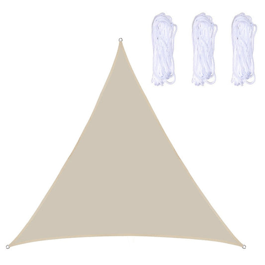 Triangle Outdoor Garden Sunshade Sail Waterproof Anti-UV Canopy, Size: 4m x 4m x 4m(Beige) - Tents & Accessories by PMC Jewellery | Online Shopping South Africa | PMC Jewellery