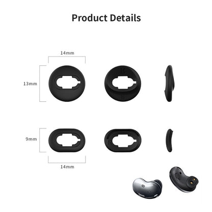 2 Sets Bluetooth Earphone Silicone Earplug Caps For Samsung Galaxy Buds Live(Black-2 Pairs) - Anti-dust & Ear Caps by PMC Jewellery | Online Shopping South Africa | PMC Jewellery