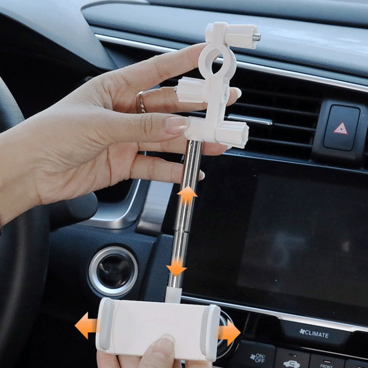 2 PCS Car Mobile Phone Bracket Rearview Mirror Navigation Bracket Driving Recorder Fixed Clipper Post-Lens Bracket(White) - free shipping - PMC TechLife - Order now!