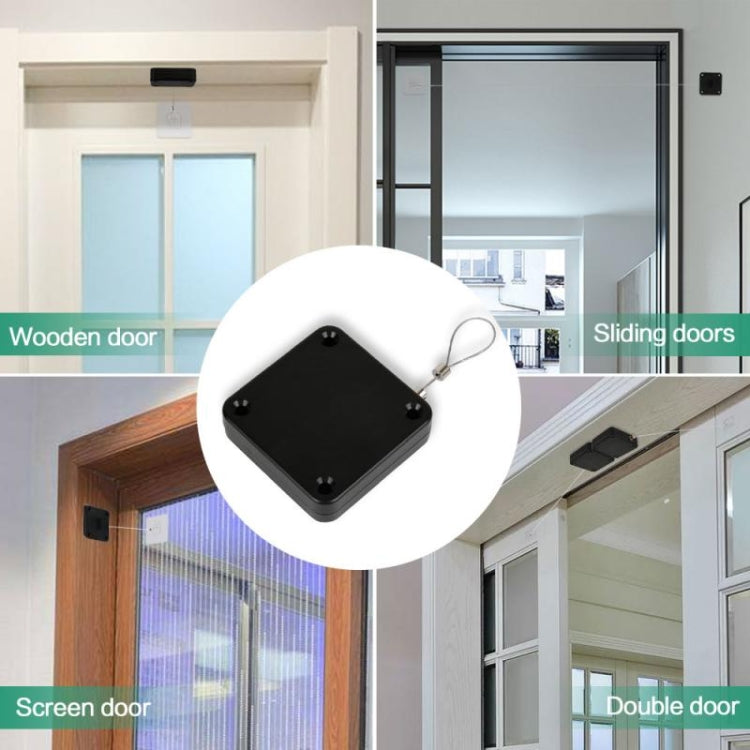 P093 Automatic Doorkeeper Telescher Door Closer Sliding Door Anti-Theft Box, Specification: 2nd Generation Black All Glue 800g 1m - Furniture Accessories by PMC Jewellery | Online Shopping South Africa | PMC Jewellery