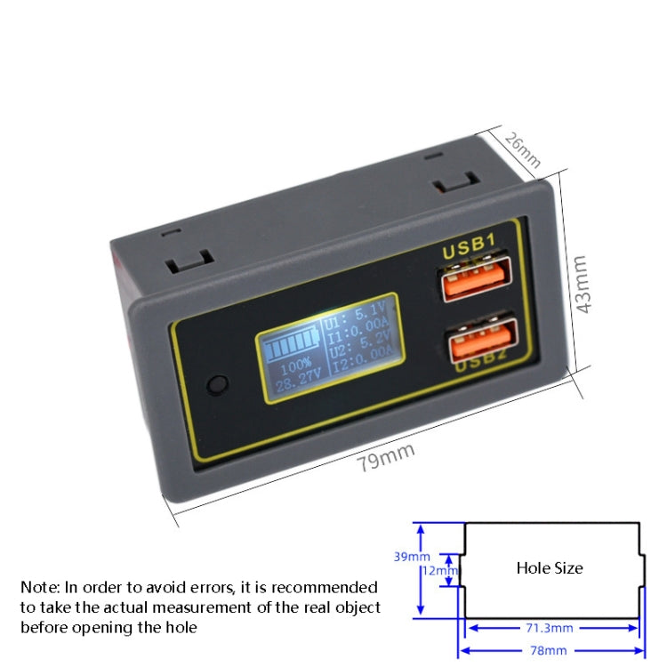 Car DC Voltage Electricity Table 12/24V Battery Lead-Acid Battery Turn 5V USB Fast Charge Display - Clocks & Car Meters by PMC TechLife | Online Shopping South Africa | PMC TechLife