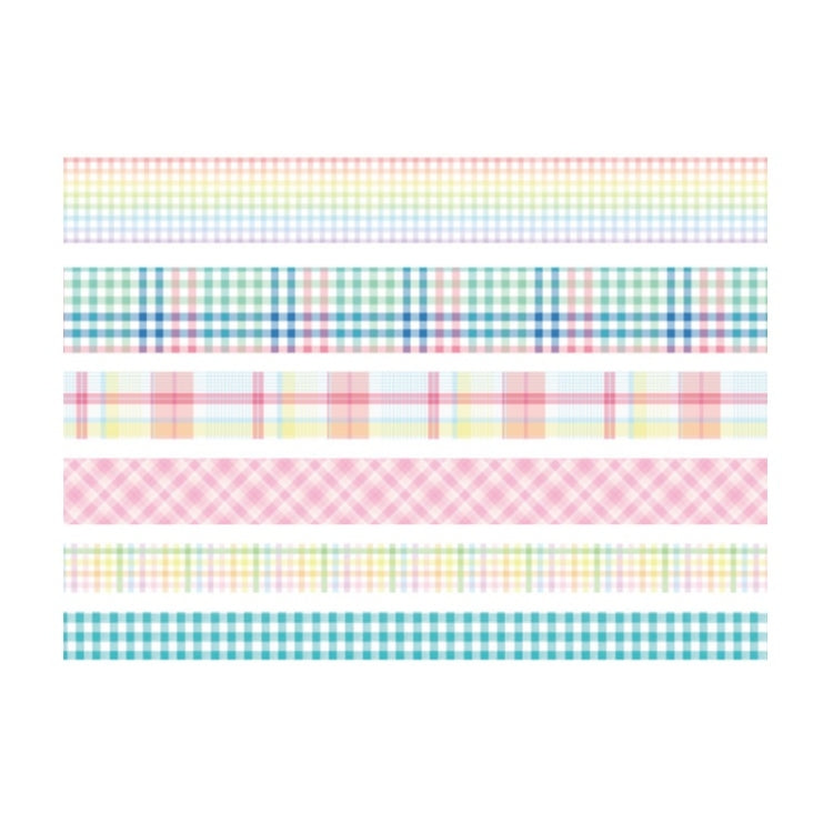 Paper Lattice Decorative Material Tape For Handbook(Rainbow Plaid) - Tape & Solid glue by PMC Jewellery | Online Shopping South Africa | PMC Jewellery